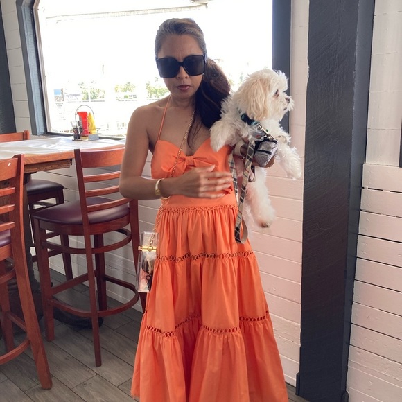 Coral orange dress - Picture 6 of 10